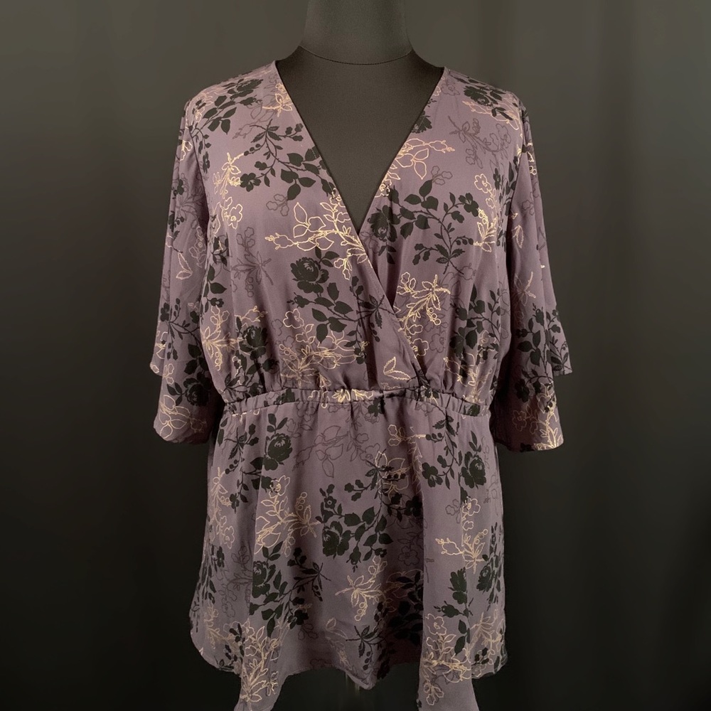 Purple babydoll top by torrid - size 3